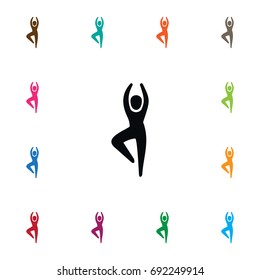 Isolated Meditation Icon. Asana Vector Element Can Be Used For Yoga, Meditation, Asana Design Concept.