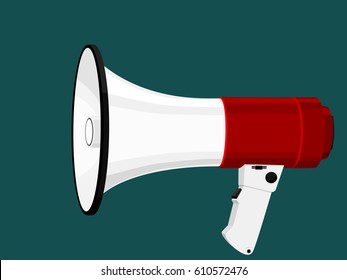 isolated megaphone on blue background
