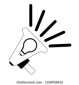 Isolated megaphone silhouette