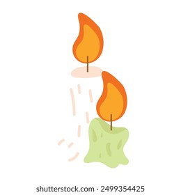 Isolated melted candle icon Vector illustration