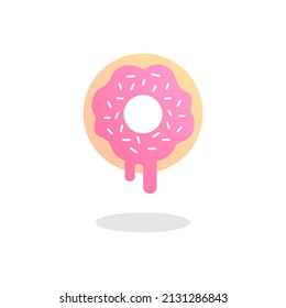 Isolated Melted Donuts Simple Vector Logo Design