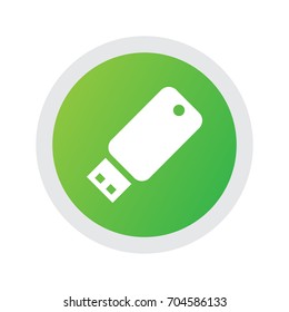 Isolated Memory Icon Symbol On Clean Background. Vector Flash Drive Element In Trendy Style.