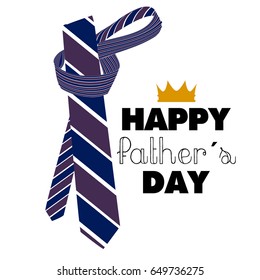 Isolated men clothes with text and a necktie for father's day celebrations