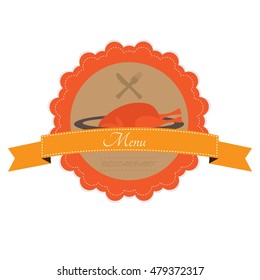 Isolated menu label design with text, Vector illustration