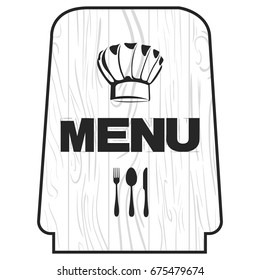 Isolated menu label on a white background. Vector illustration
