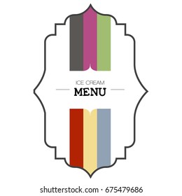 Isolated menu label on a white background. Vector illustration