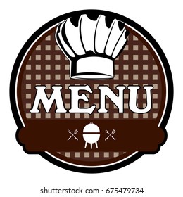 Isolated menu label on a white background. Vector illustration