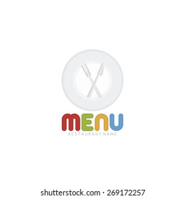 Isolated menu text on a white background. Vector illustration