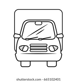 isolated merchandise truck