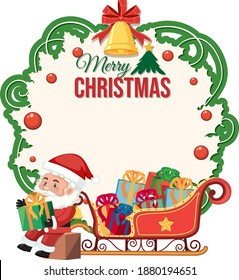 Isolated Merry Christmas banner illustration