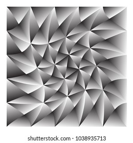 Isolated mesh, grid of squares with distortion deformation effect