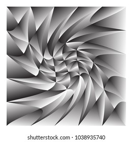 Isolated mesh, grid of squares with distortion deformation effect