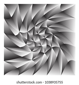 Isolated mesh, grid of squares with distortion deformation effect