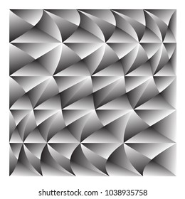 Isolated mesh, grid of squares with distortion deformation effect