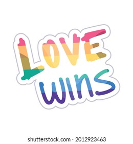 Isolated message with lgbt rainbow colors Vector