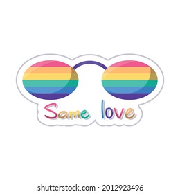 Isolated message with lgbt rainbow colors Vector
