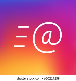 Isolated Message Outline Symbol On Clean Background. Vector Email Element In Trendy Style.