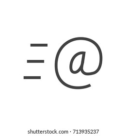 Isolated Message Outline Symbol On Clean Background. Vector Email Element In Trendy Style.
