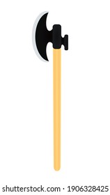 Isolated metal ax. vector illustration