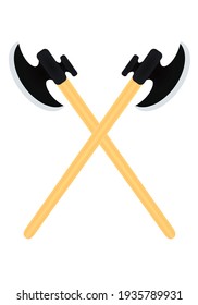 Isolated metal ax. vector illustration