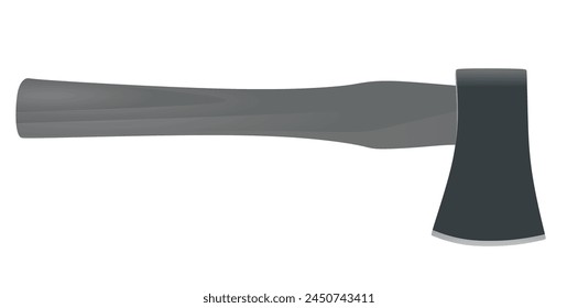 Isolated metal ax. vector illustration