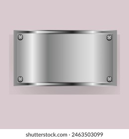 Isolated Metal Plate Vector Illustration