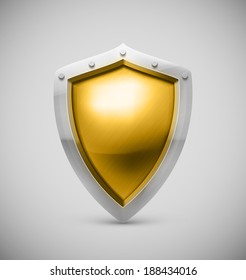 Isolated metal shield, eps 10