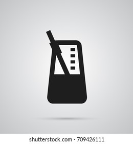 Isolated Metronome Icon Symbol On Clean Background. Vector Rhythm Motion Element In Trendy Style.
