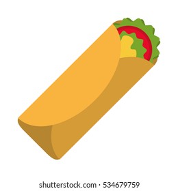 Isolated mexican burrito design