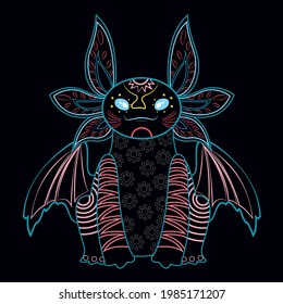 Isolated mexican elephant alebrije character Vector illustration