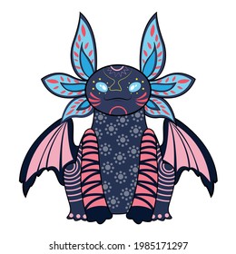 Isolated mexican elephant alebrije character Vector illustration