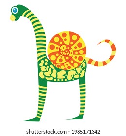 Isolated mexican giraffe alebrije character Vector illustration