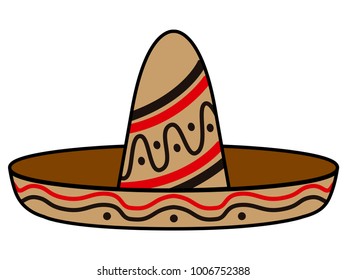 Isolated mexican hat image vector illustration design