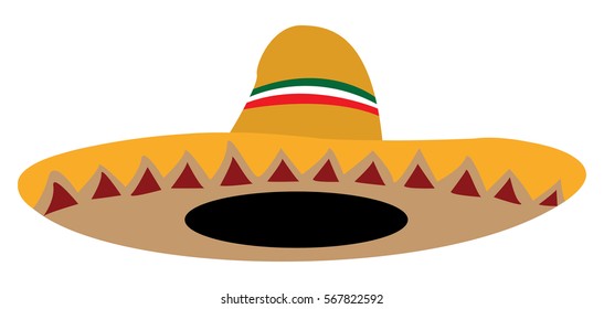 Isolated mexican hat on a white background, Vector illustration
