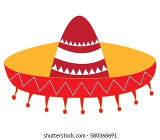 Isolated mexican hat on a white background, Vector illustration