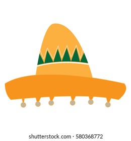 Isolated mexican hat on a white background, Vector illustration