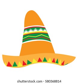 Isolated mexican hat on a white background, Vector illustration