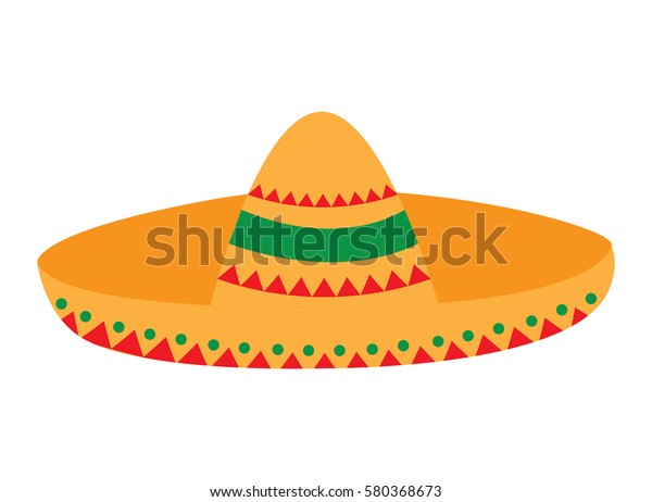 Isolated Mexican Hat On White 