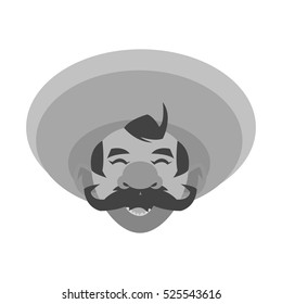 Isolated mexican man design