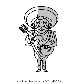 Isolated mexican man design