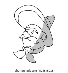Isolated mexican man design