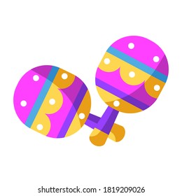 Isolated mexican maracas. Musicla instrument - Vector illustration