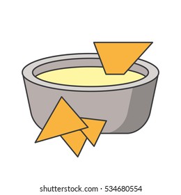 Isolated mexican nacho design