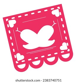 Isolated mexican ornament with pepper icon Vector