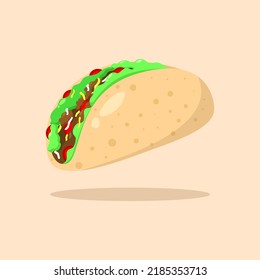 Isolated Mexican Taco Vector Illustration
