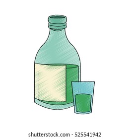 Isolated mexican tequila design