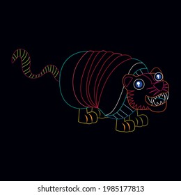 Isolated mexican tiger alebrije character Vector illustration