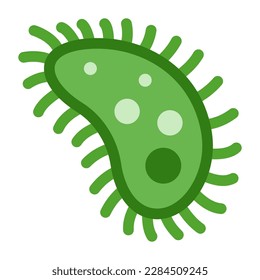 Isolated Microbe Vector Icon, Emoji, Emoticon