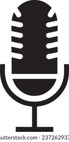 Isolated Microphone Clipart Graphic for Podcast, Recording Studio, and Vocal Recording