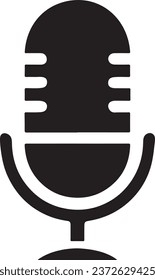 Isolated Microphone Clipart Graphic for Podcast, Recording Studio, and Vocal Recording